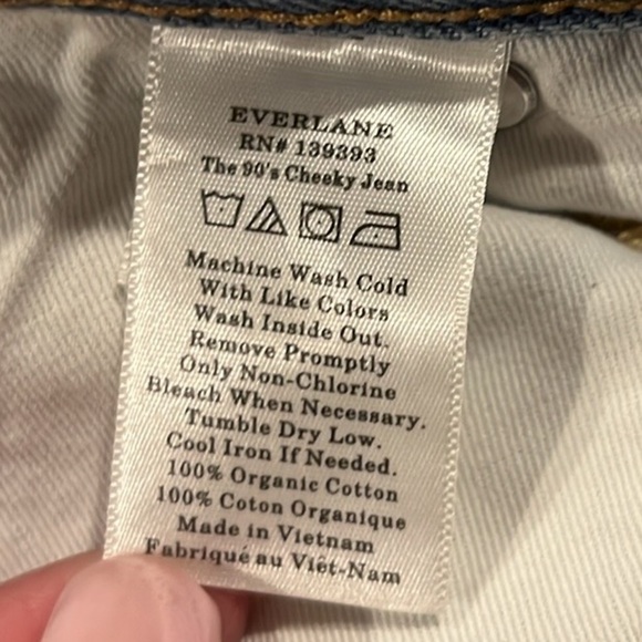 Everlane The 90s cheeky ankle jean lightwash button fly size 29 - Picture 8 of 8